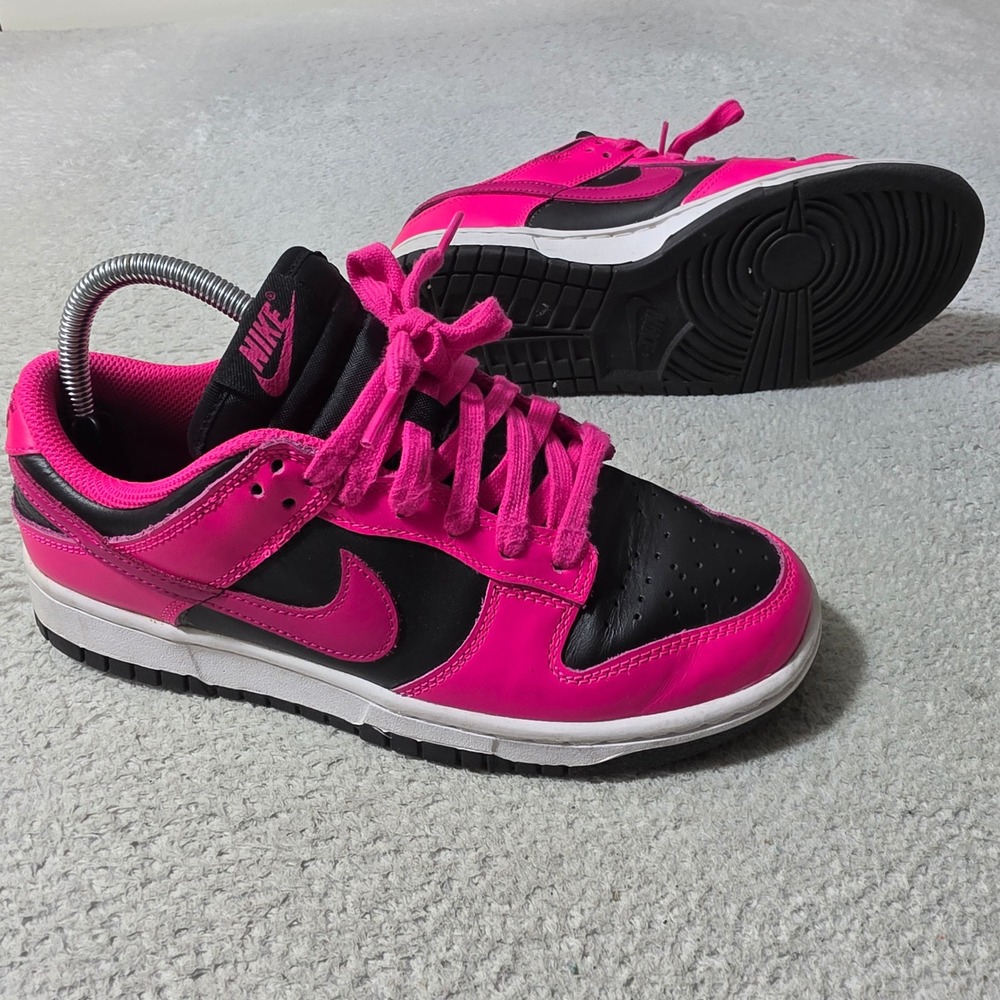 Nike Dunk Low Women Size 8 Pink Black Active Fuchsia DD1503-604 Sneaker‎